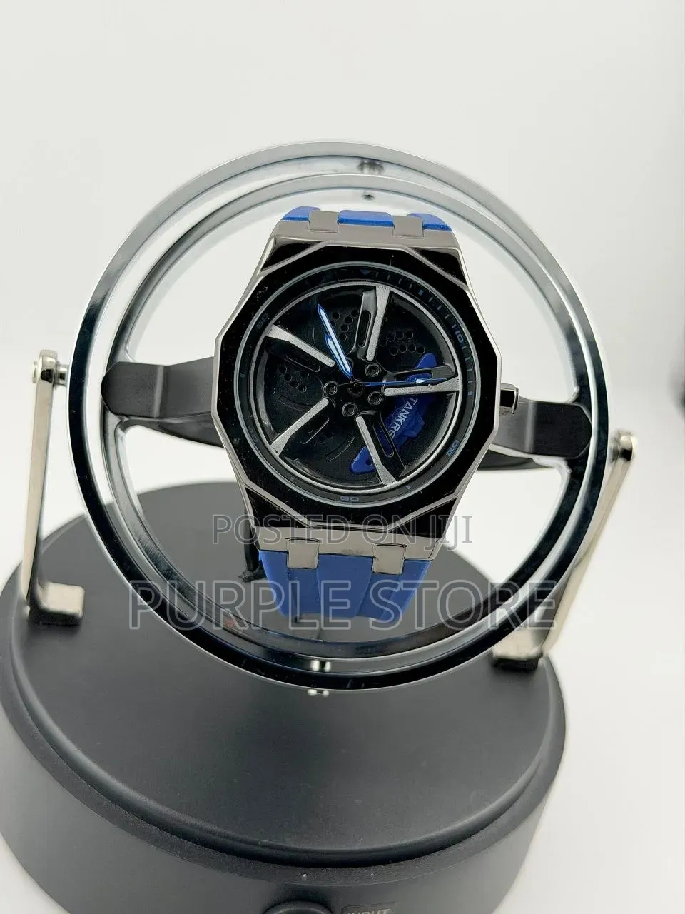 Spinning Dial Rubber Strap Watches for Guys