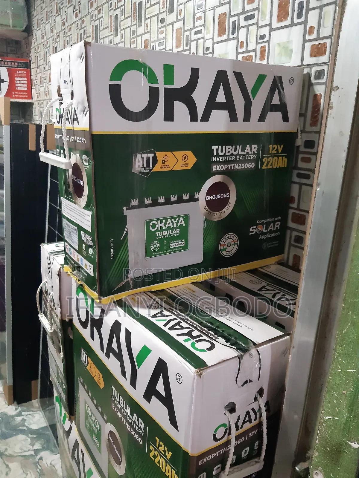 Okaya Solar Tubular Battery 220ah 12v