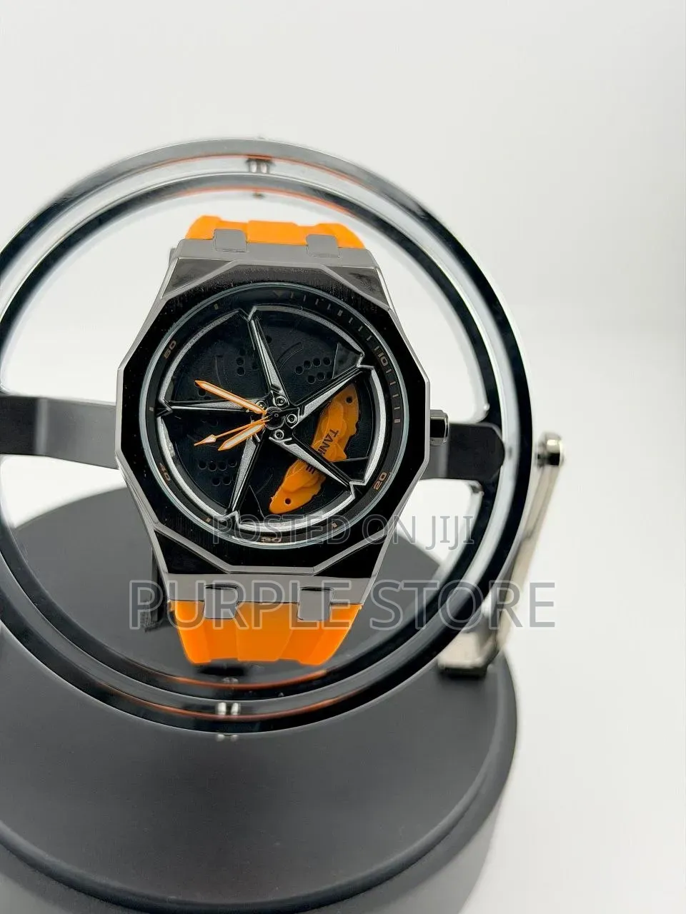 Spinning Dial Rubber Strap Watches for Guys