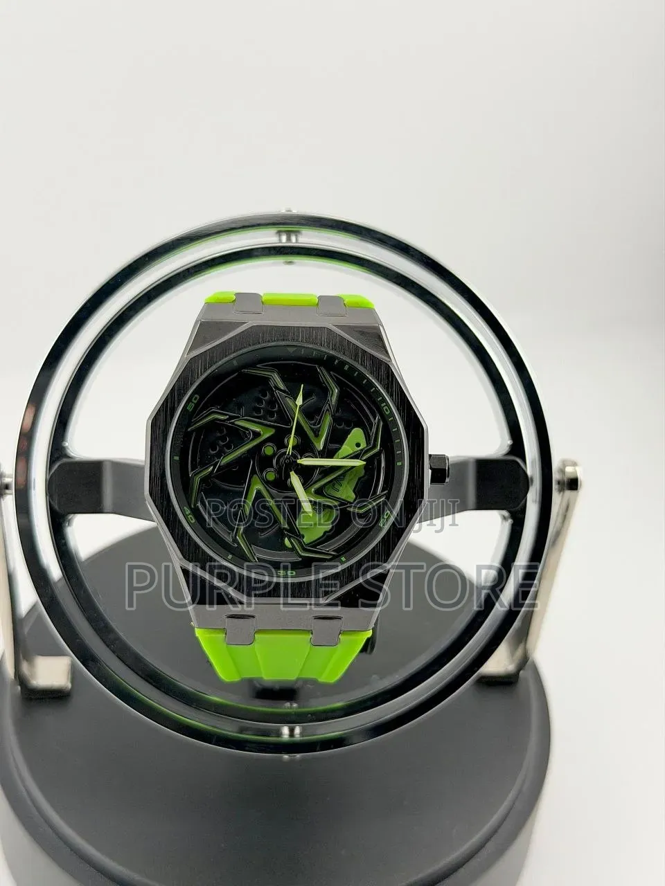 Spinning Dial Rubber Strap Watches for Guys