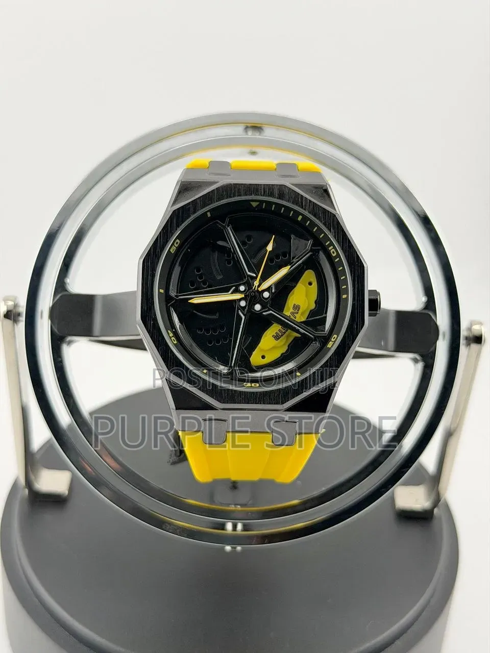 Spinning Dial Rubber Strap Watches for Guys