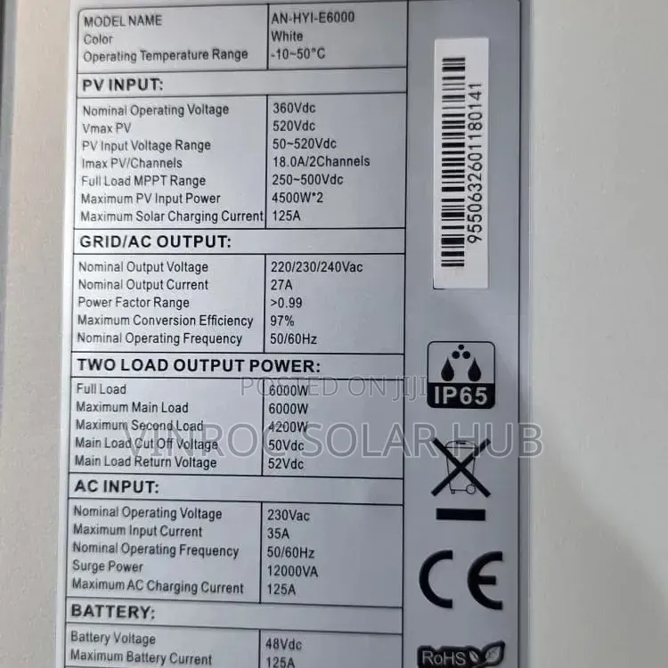 6kw Three Phase Anern Solar Inverter