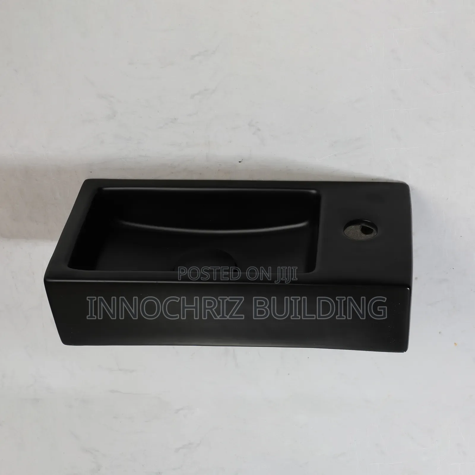 Black Hanging Basin With Side Tap Hole
