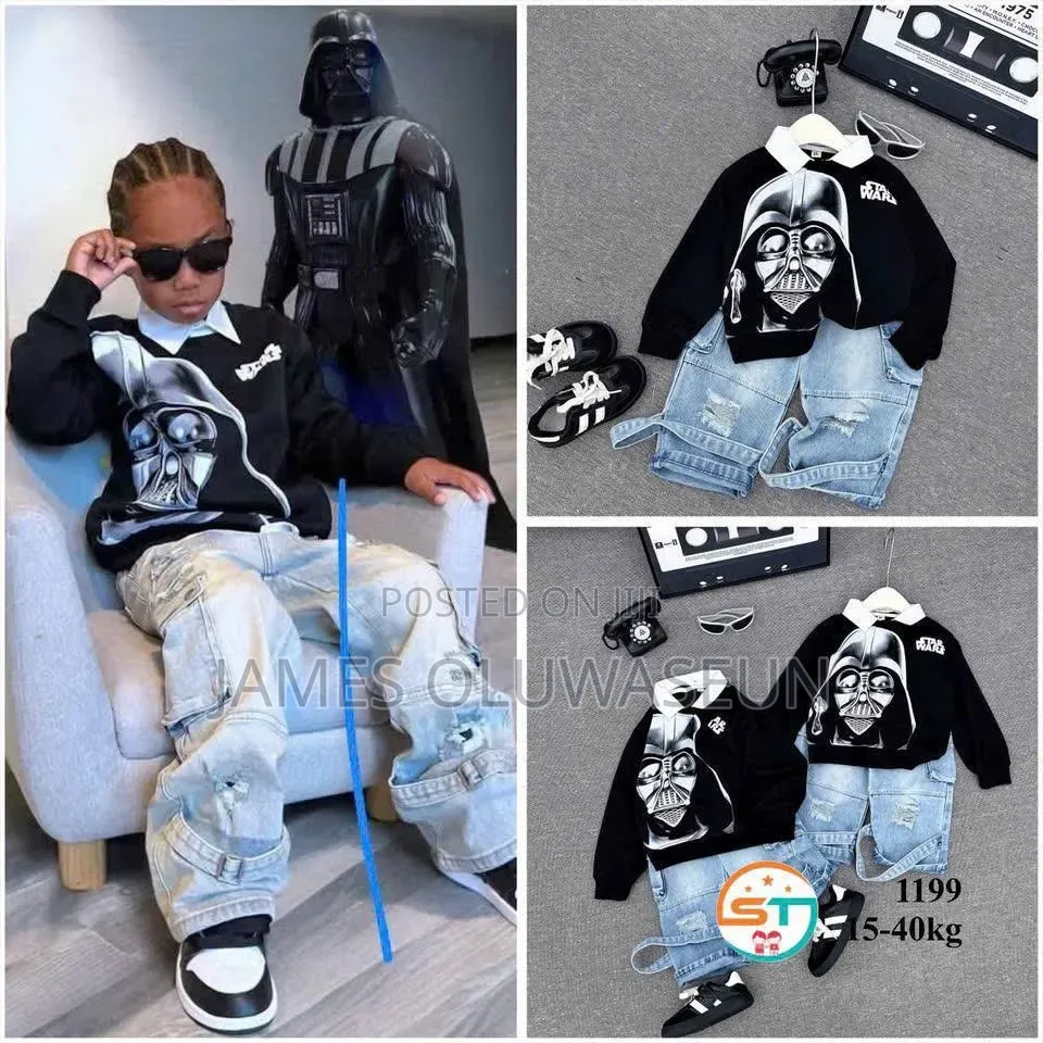 Collar Shirt 2 Piece Set
Size: 3-10years