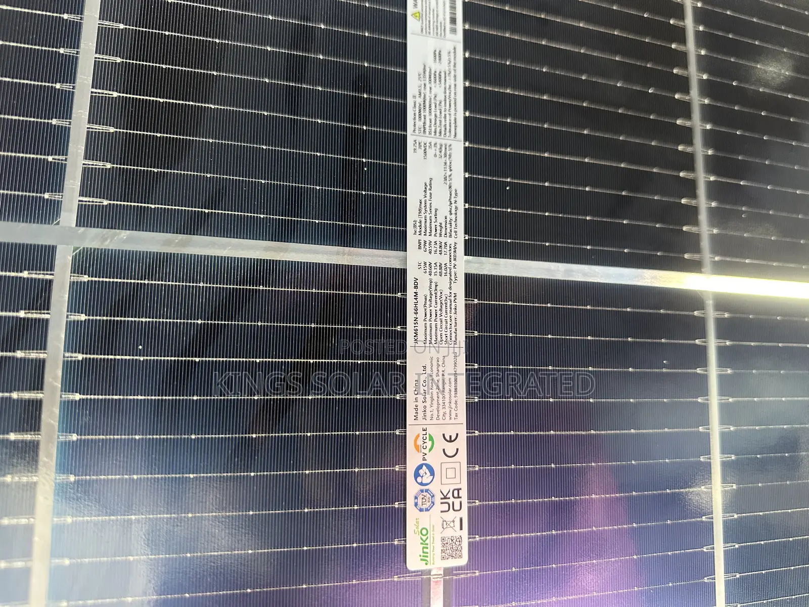 Grade a Jinko Panel Brand New 615w