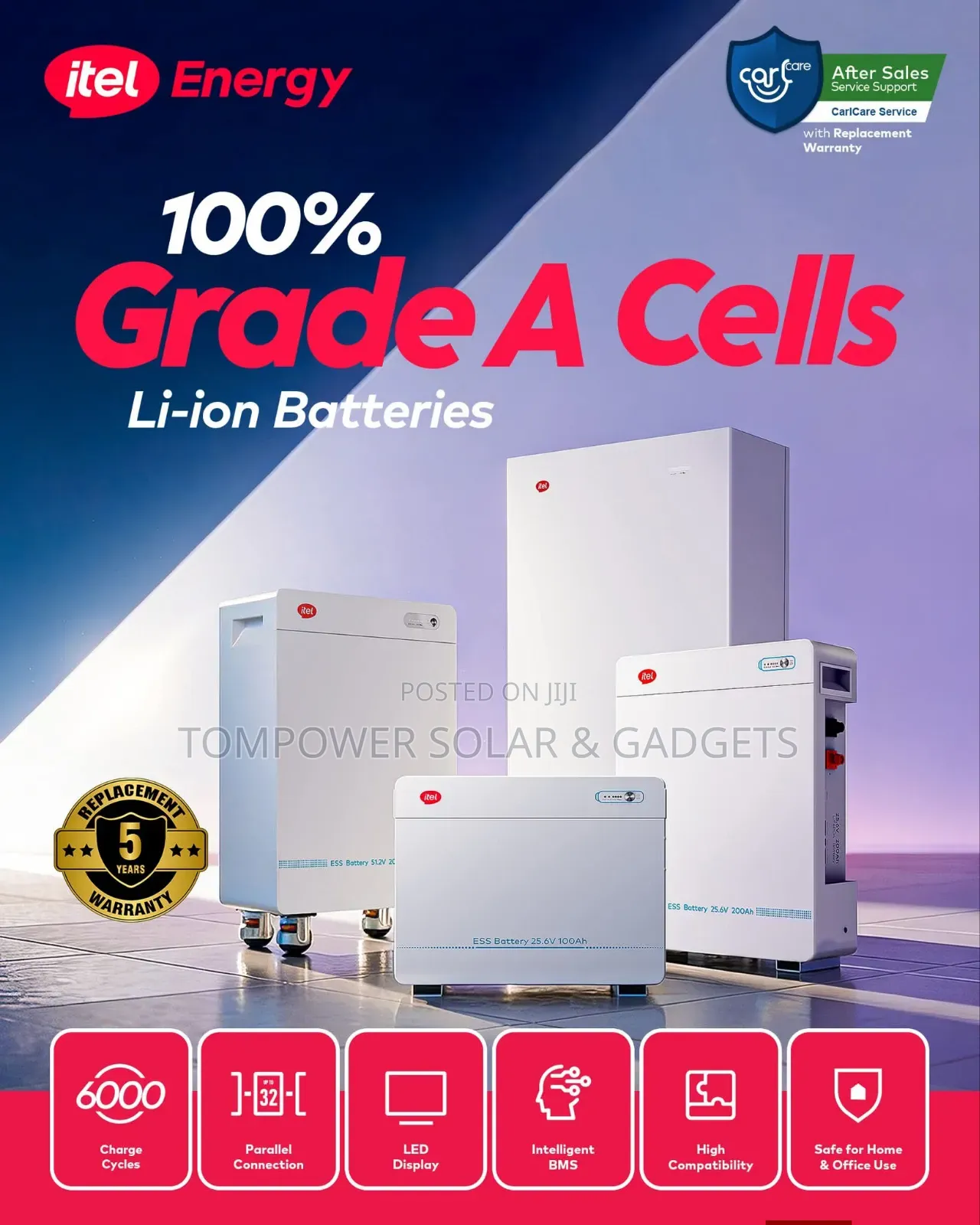 5kwh Itel Lithium Batteries
