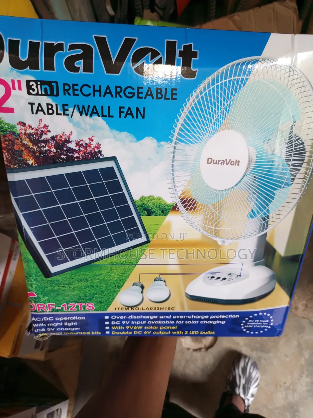 Standard Solar Rechargeable Table Fan