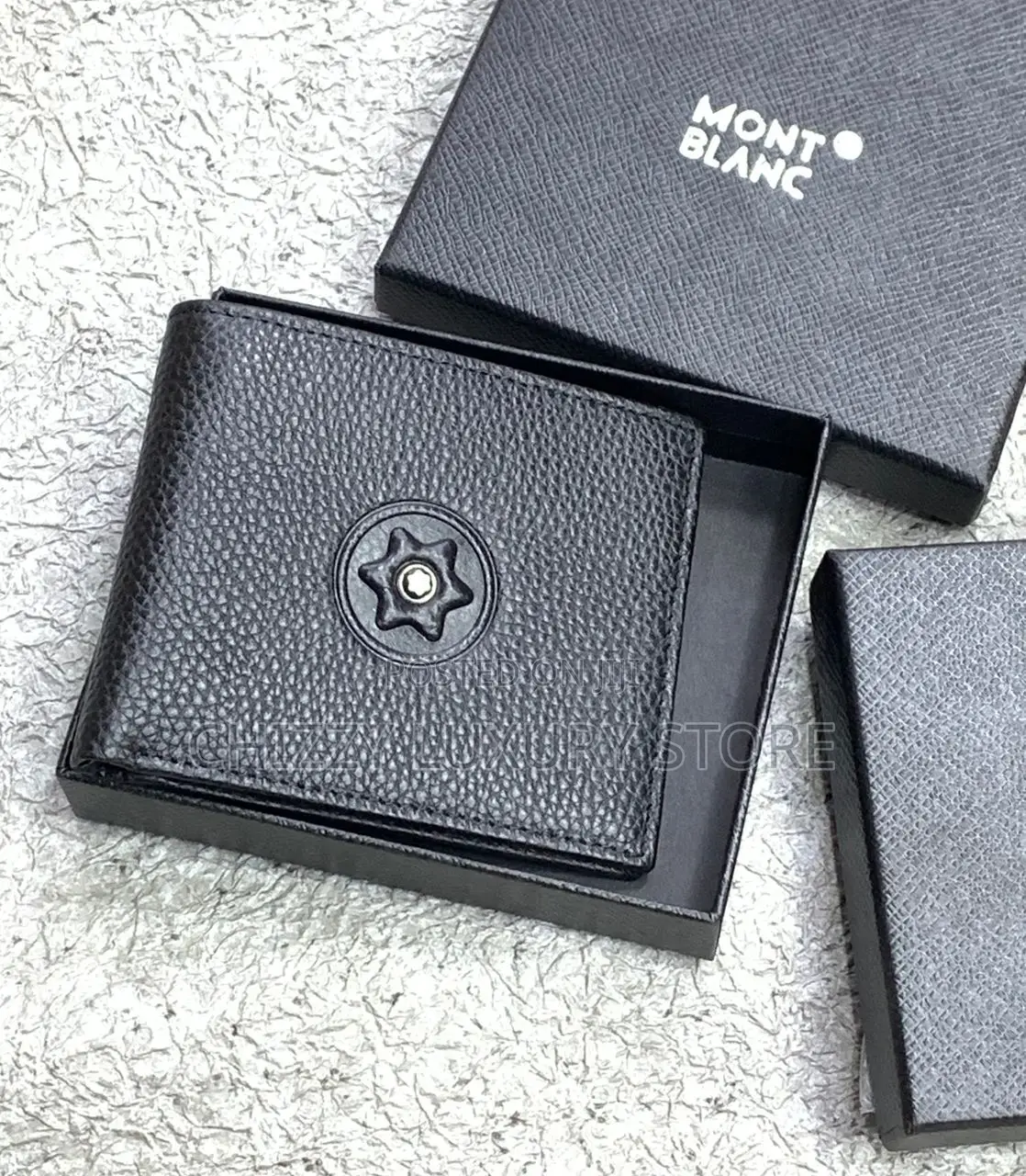 Mont Blanc Quality Luxury Men Genuine Leather Wallet