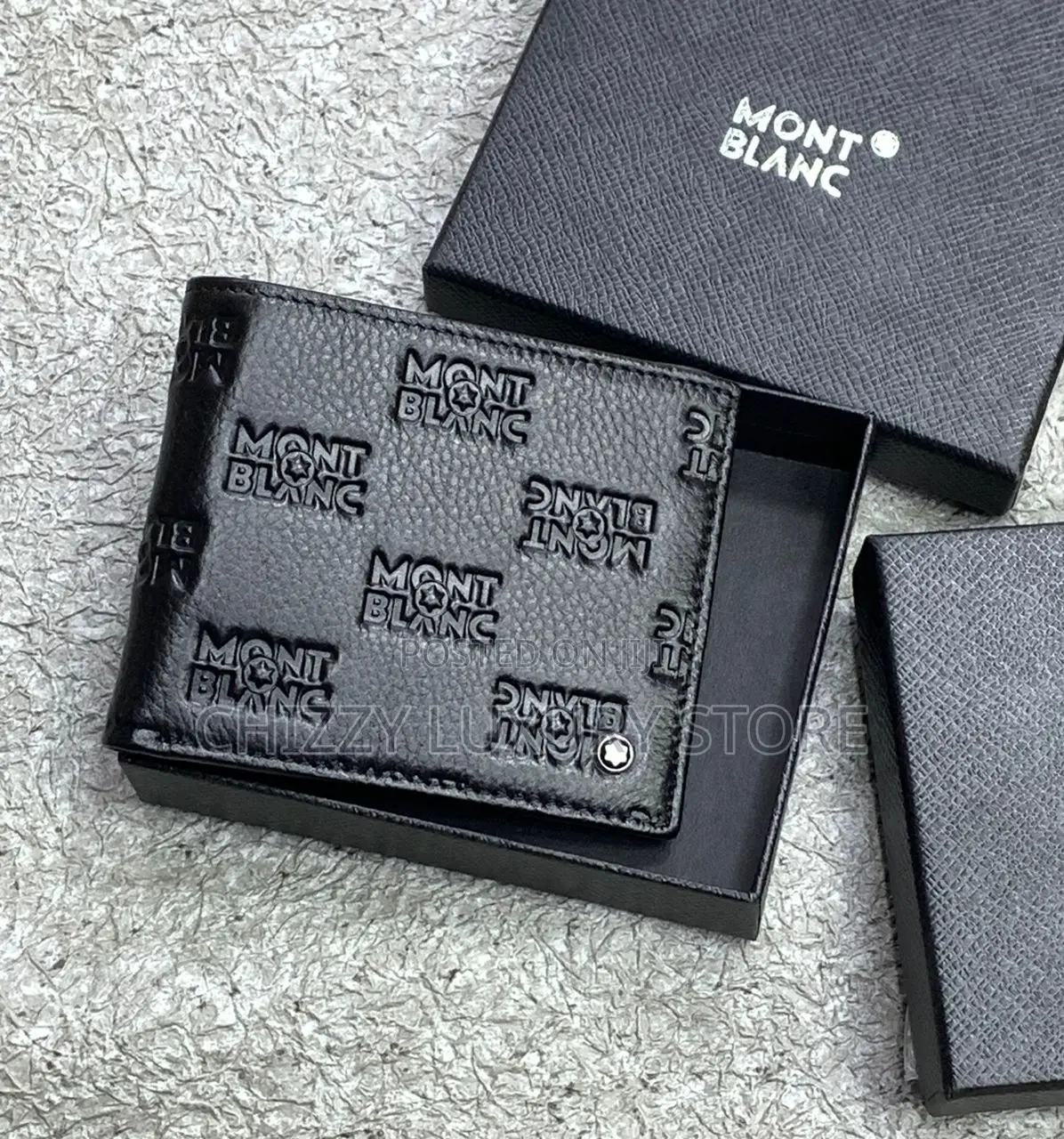 Mont Blanc Quality Luxury Men Genuine Leather Wallet