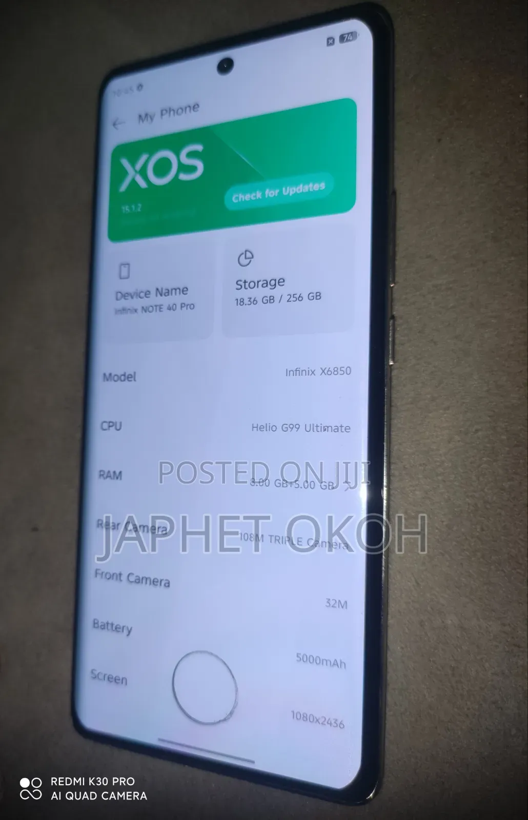 Infinix Note 40 Pro 256 GB Green