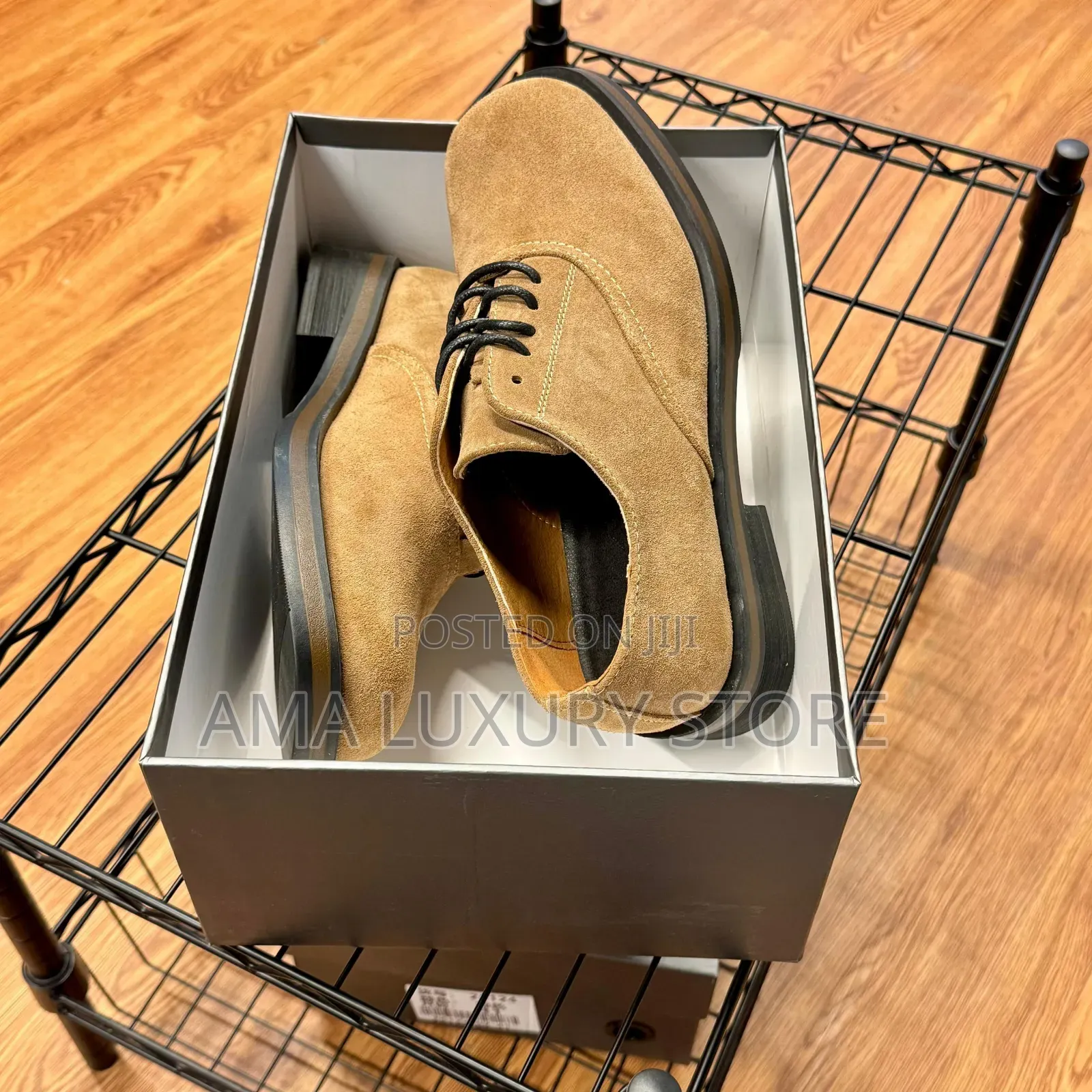 FDCP Derby Apricot Suede Luxury Men's Shoes
