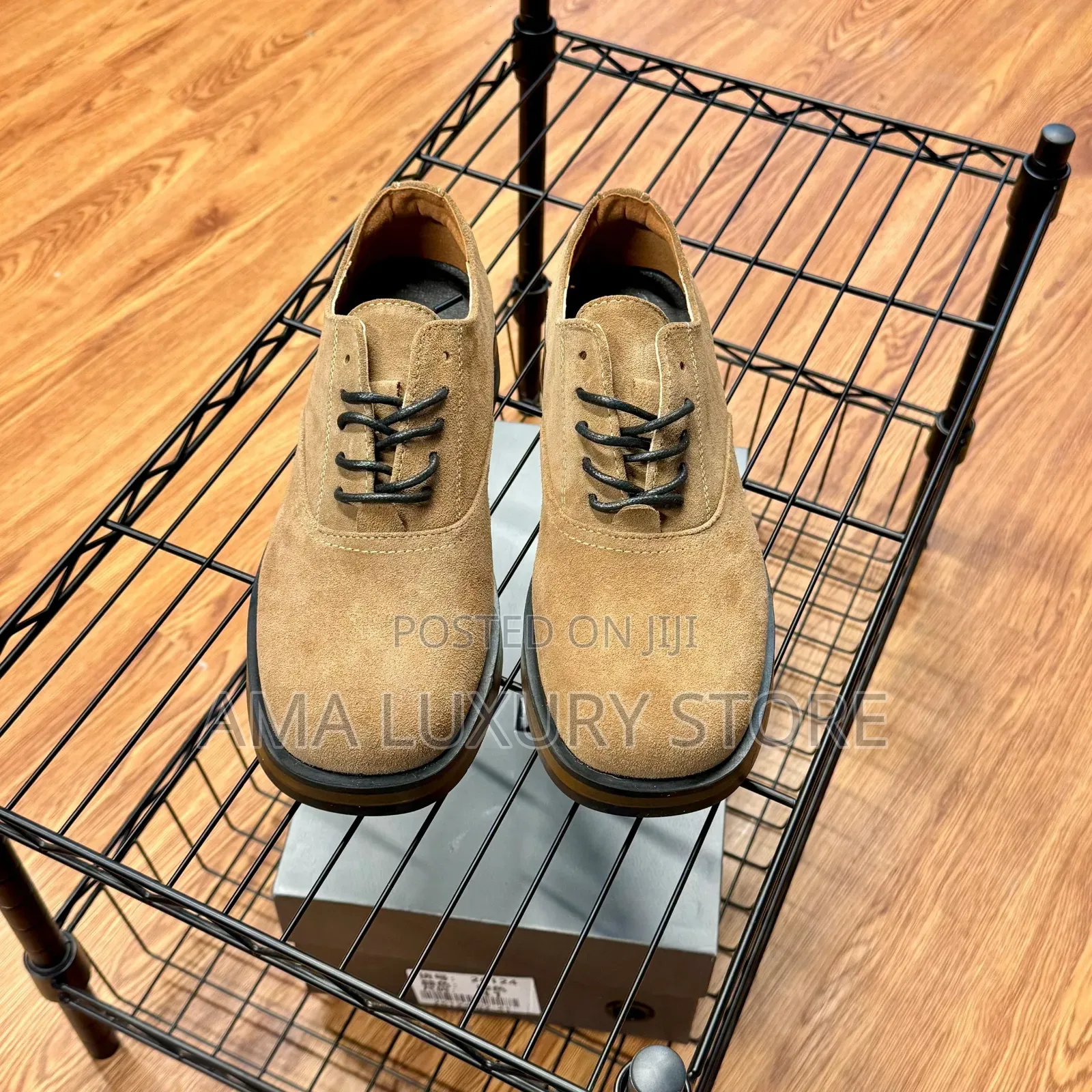 FDCP Derby Apricot Suede Luxury Men's Shoes
