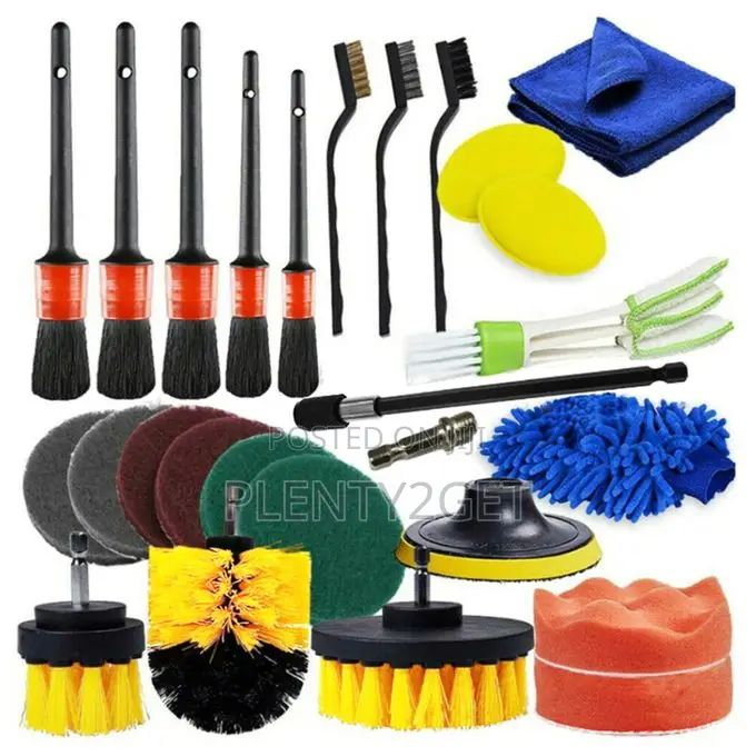 26pcs Drill Brush Attachments Car Detailing Brush Kit for Auto Exterio