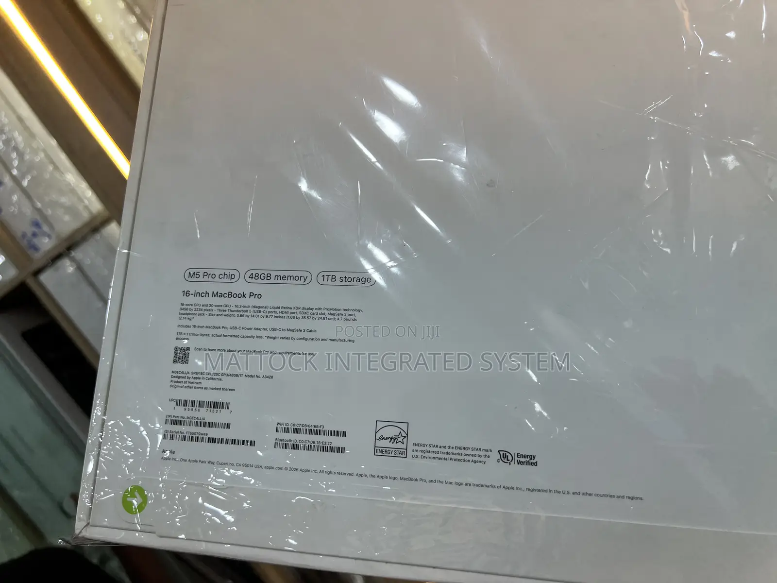 New Laptop Apple MacBook Pro 2026 M5 Pro 16-inch 48GB Apple M5 SSD 1T