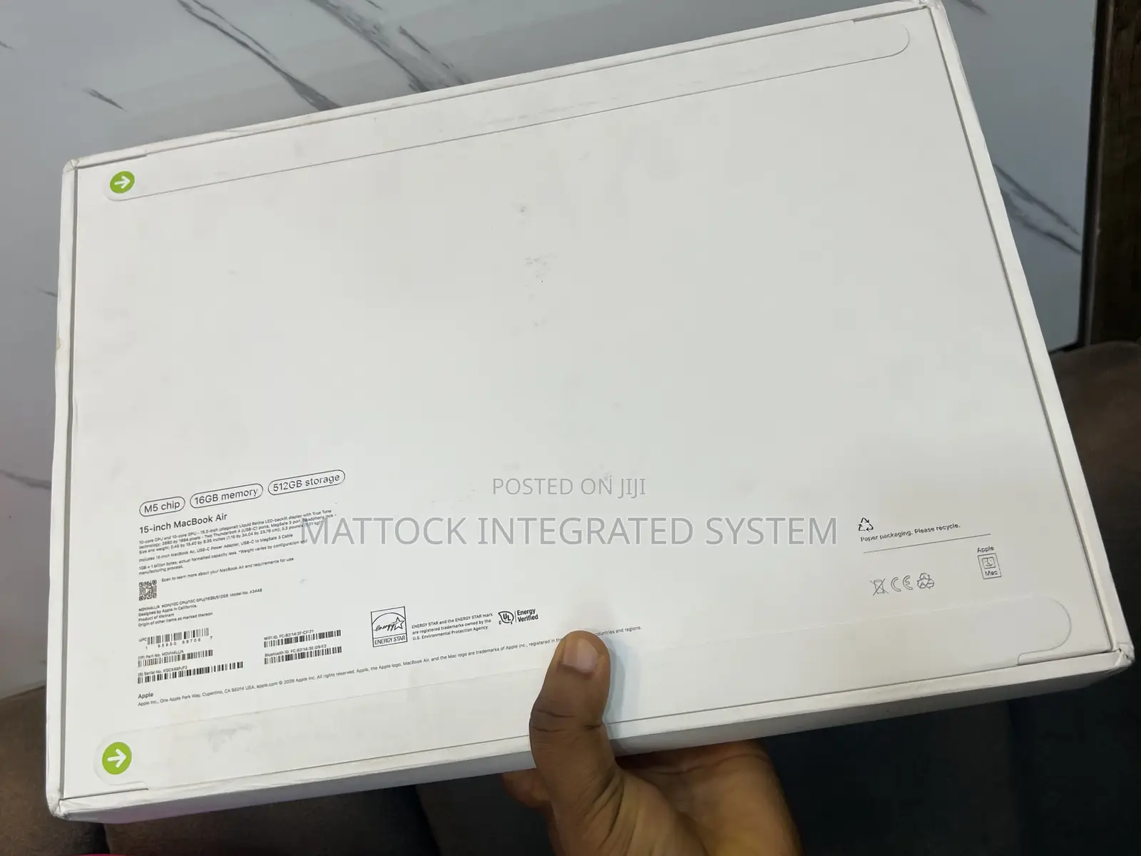 New Laptop Apple MacBook Air 2026 M5 16GB Apple M5 SSD 512GB