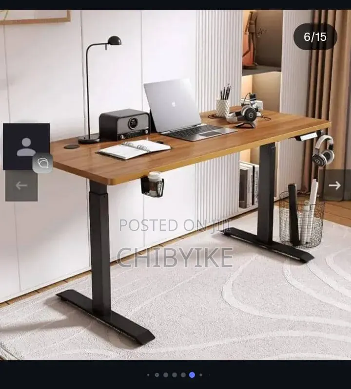 1.6meter Adjustable Table Best Quality Brown Top