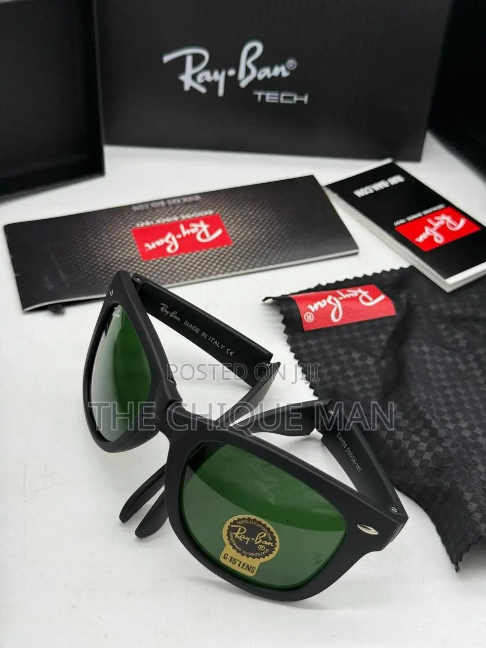 Ray-Ban Tech Foldable Sunglass– G-15 Polarized Lens With Carbon Fibre