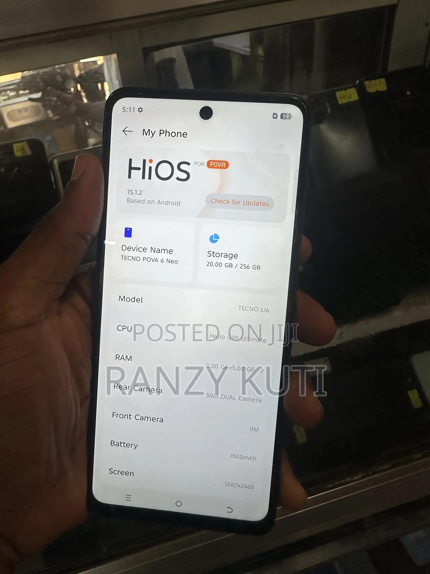 Tecno Pova 6 Neo 256 GB Black