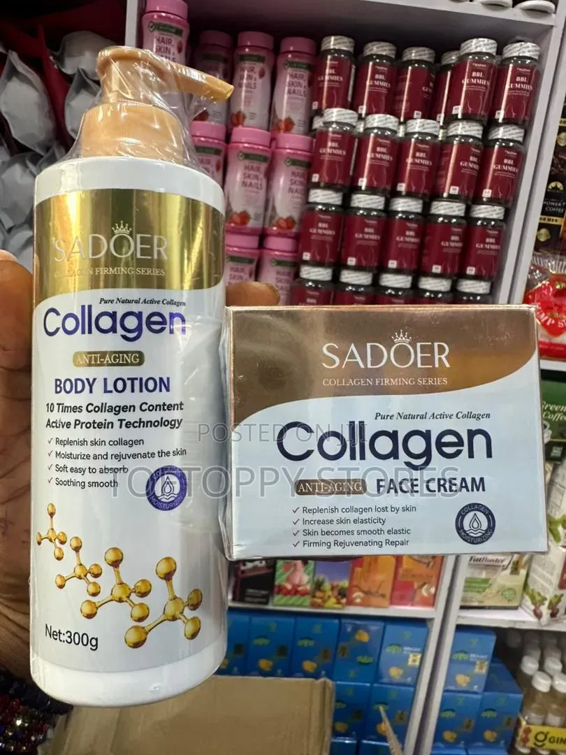 Sadoer Collagen Face Cream and Anti Aging Body Lotion