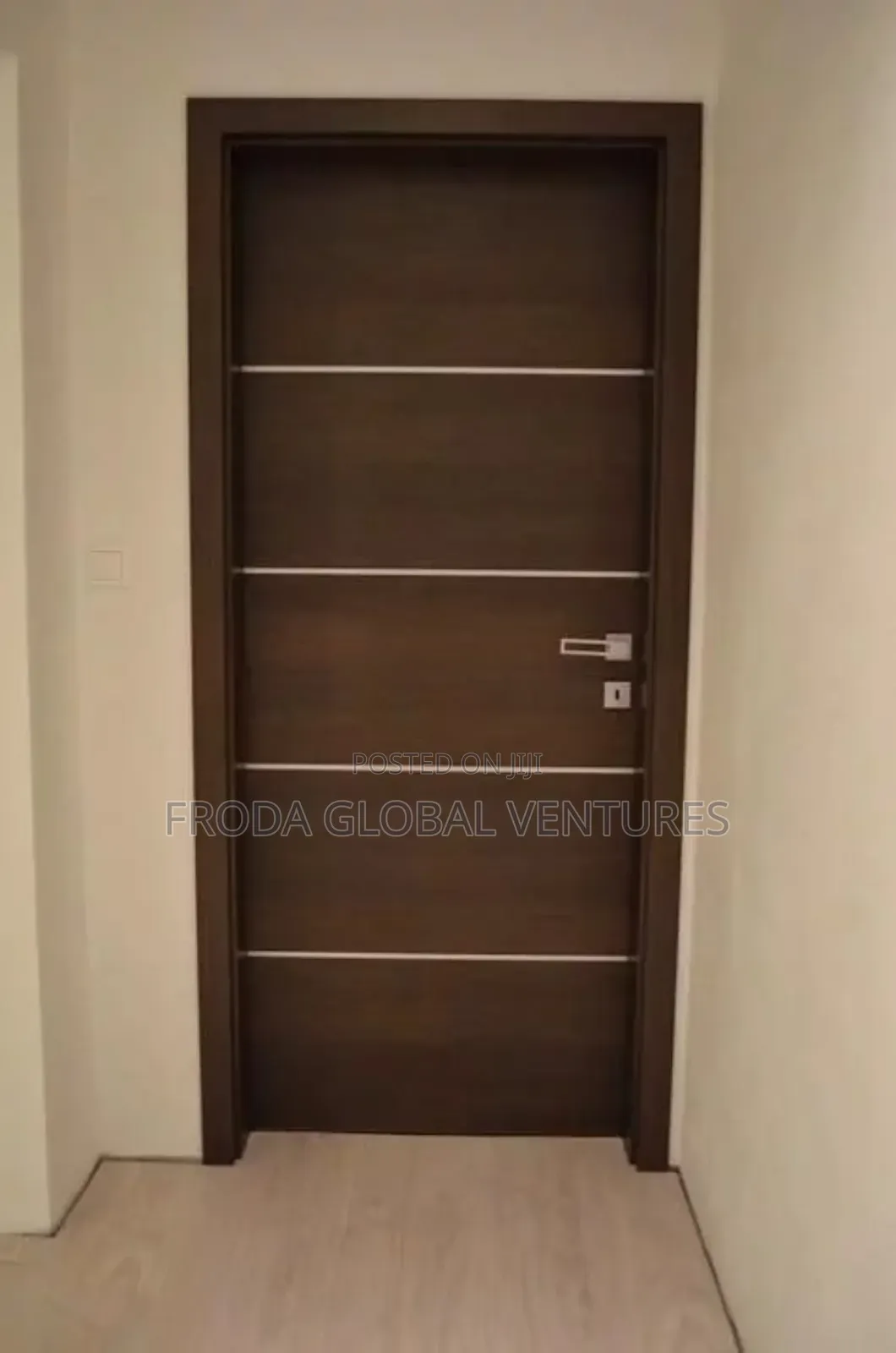 High Density Fiberboard, HDF Wooden Doors and Locks. 3by7 Ft Door. Lg9
