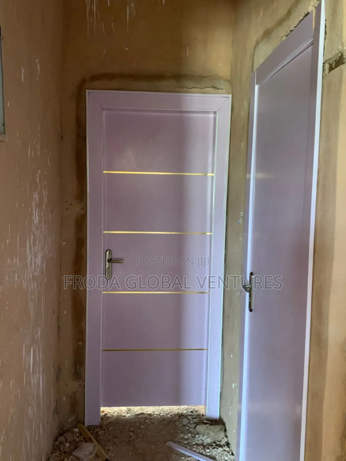 High Density Fiberboard, HDF Wooden Doors and Locks. 3by7 Ft Door. Lg9