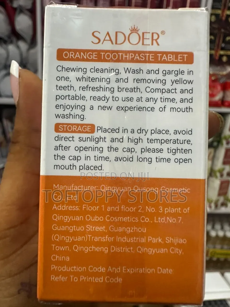 Orange Toothpaste Tablets