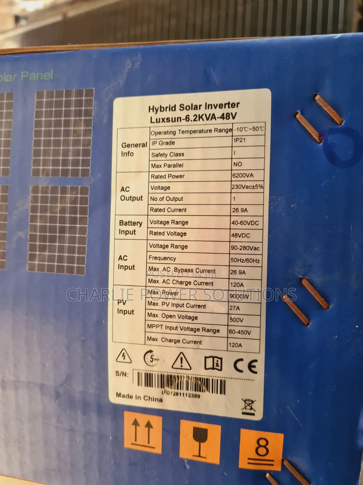 Luxsun 6.2kva 48v Hybrid Inverter