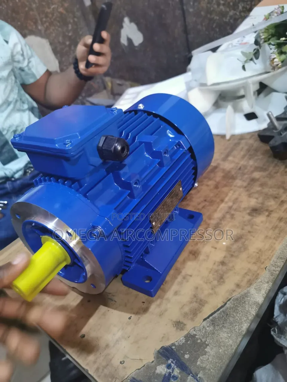 3-Phase Industrial Ac Electric Motor Used for Driving Machinery.