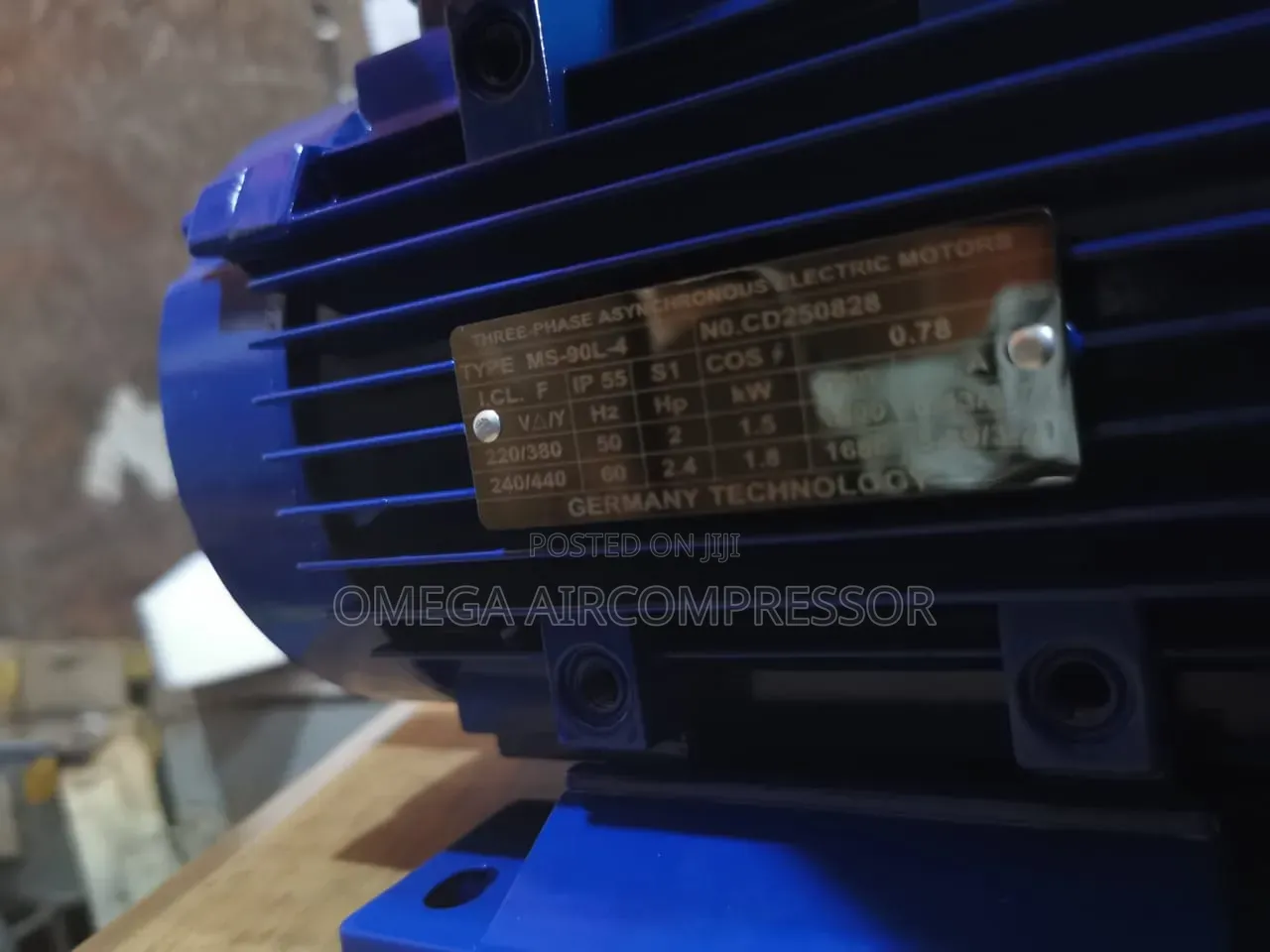 3-Phase Industrial Ac Electric Motor Used for Driving Machinery.