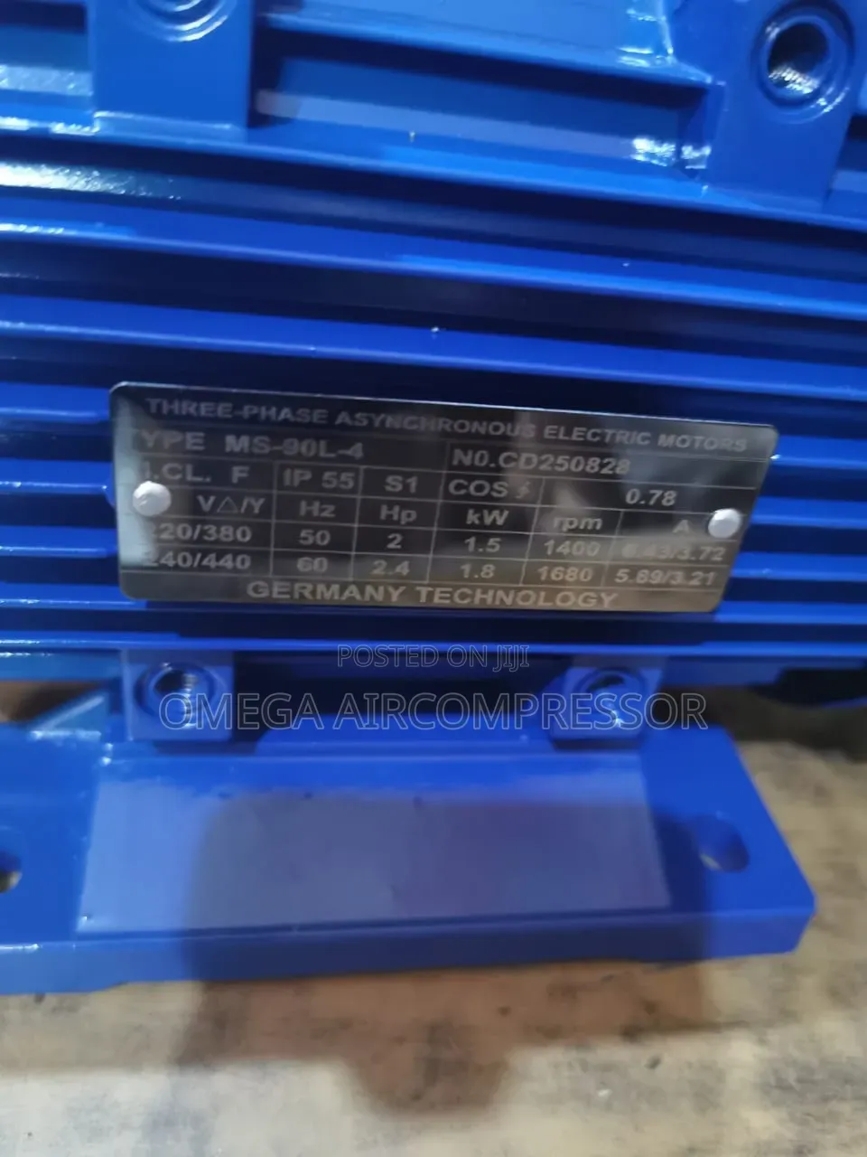 3-Phase Industrial Ac Electric Motor Used for Driving Machinery.