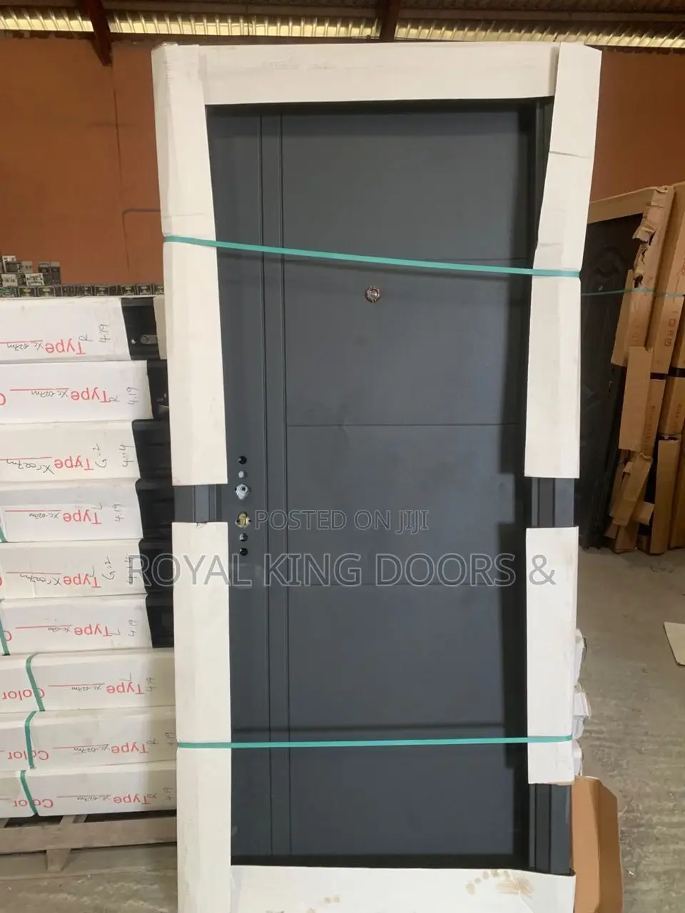 70mm Steel Security Doors Black