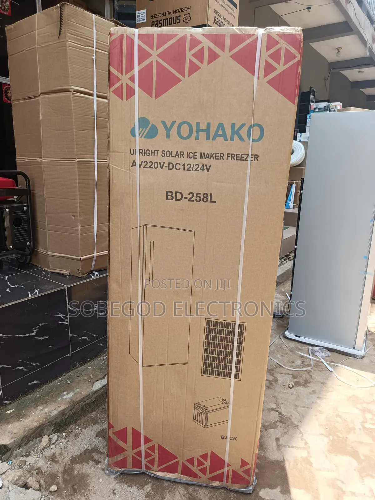 Yohako Upright Solar Ice Marker Freezer Ac/Dc(258liters)