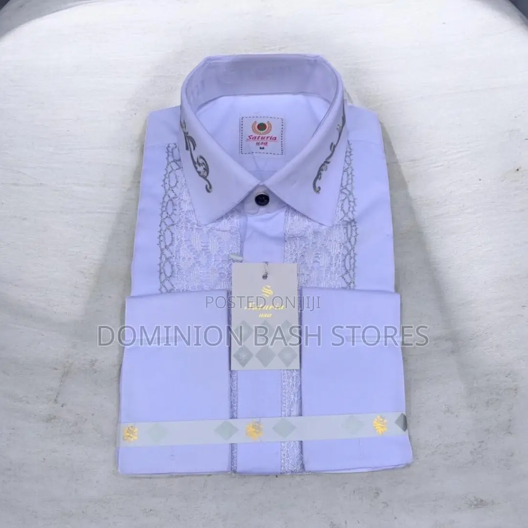 Designer White Saturia Shirt