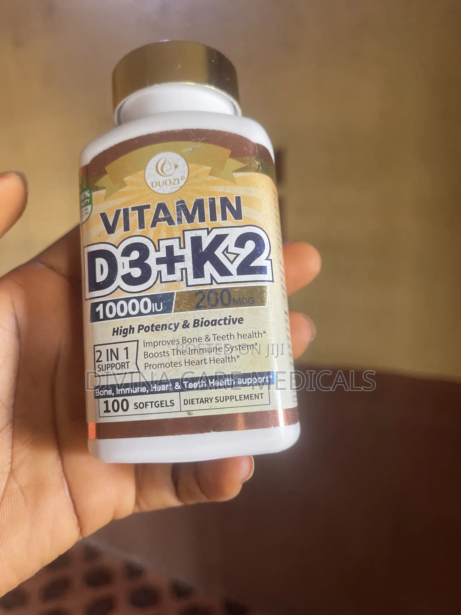 Vitamin D3 + K2 — Strong Bones, Hormone Balance Immunity Boost