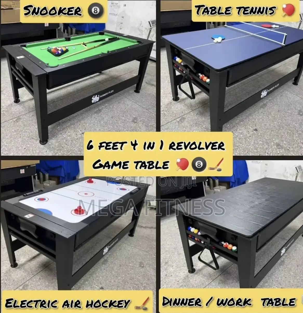 6 Feet 4 in 1 Revolver Game Table