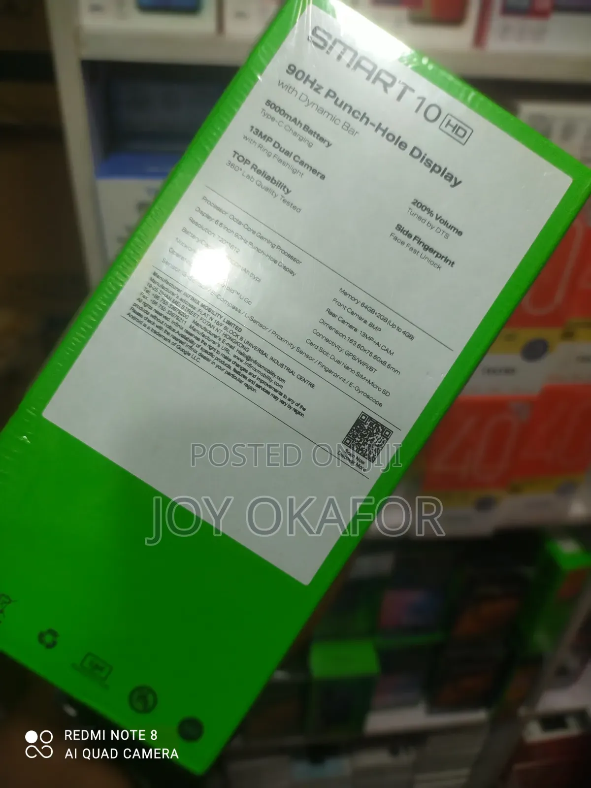New Infinix Smart 10 64 GB Black