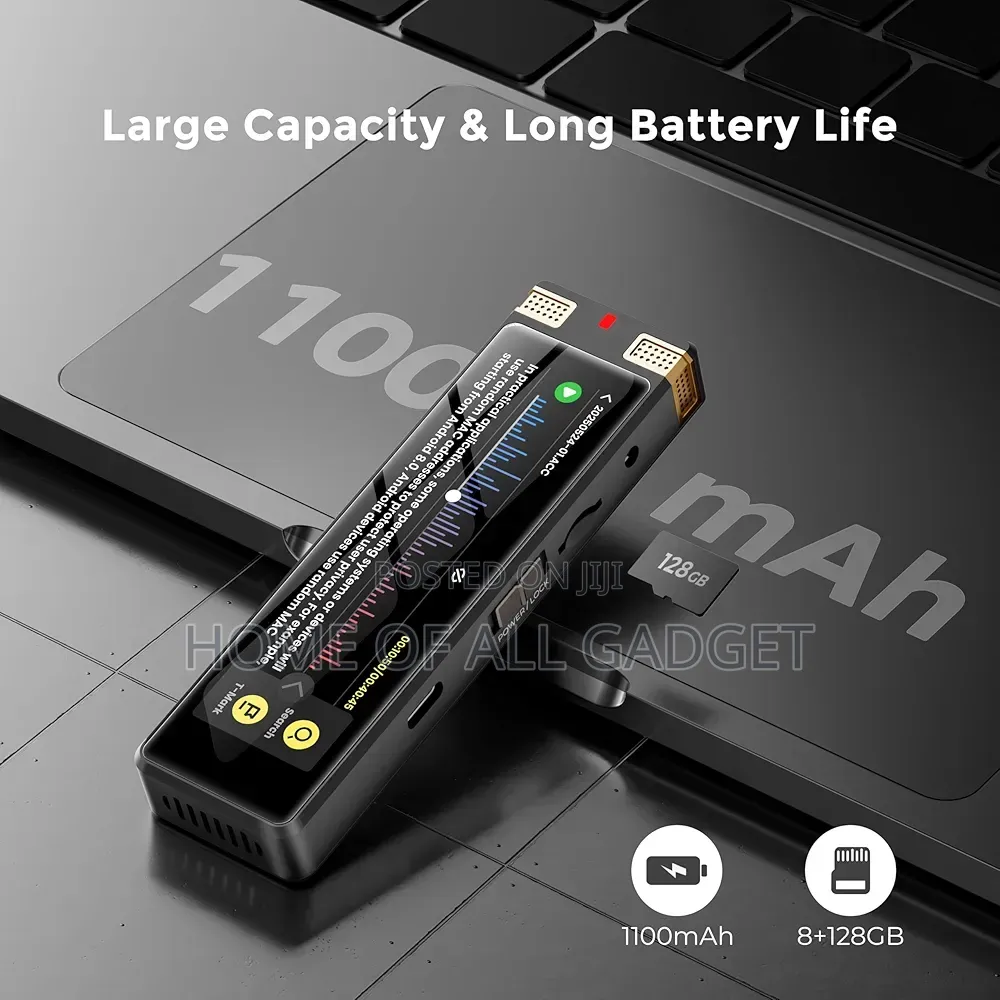 Digital Voice Recorder Featuring a Full Touchscreen,