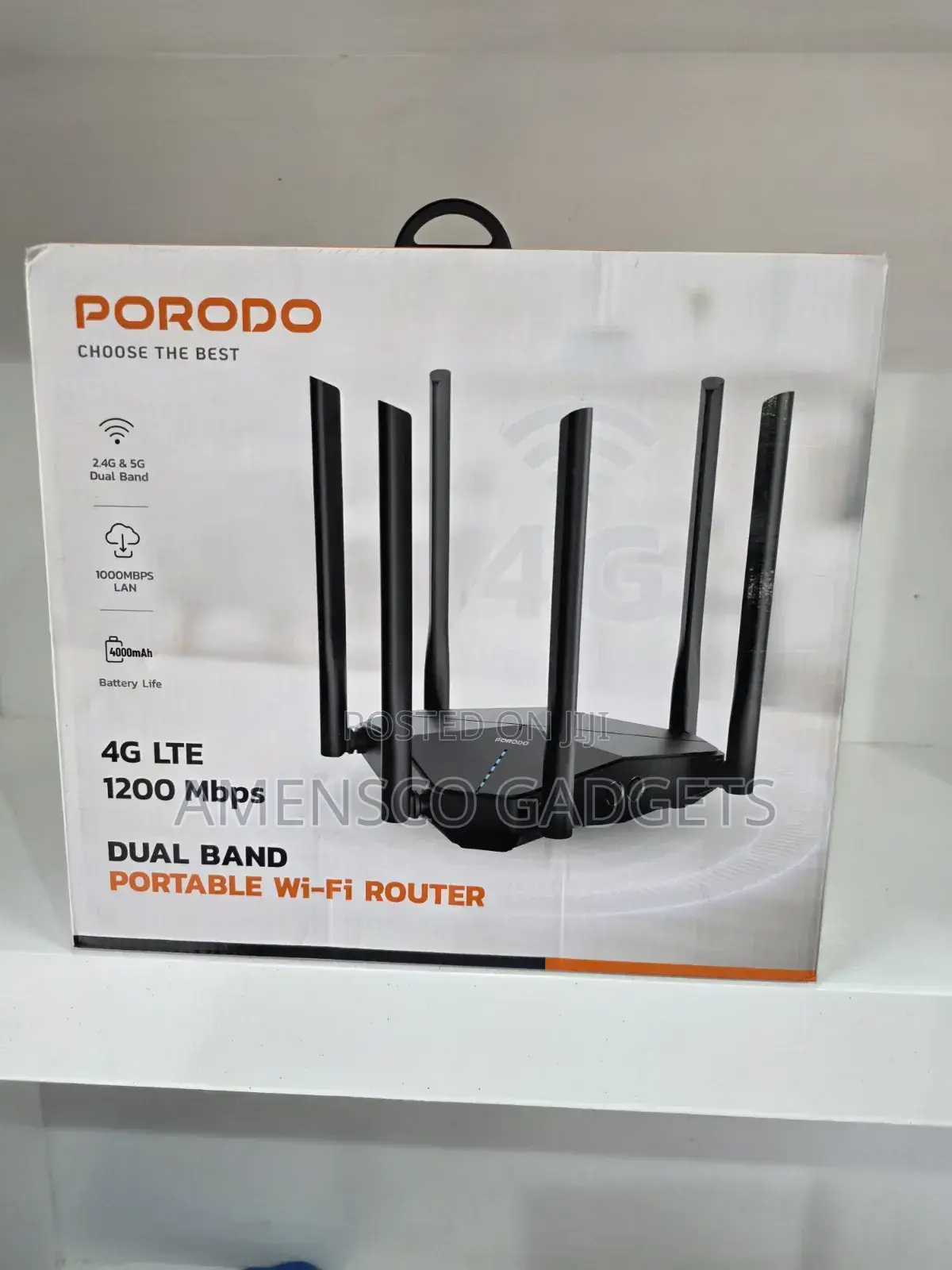 Porodo Dual Band Portable Wi-Fi Router 1200 MBPS