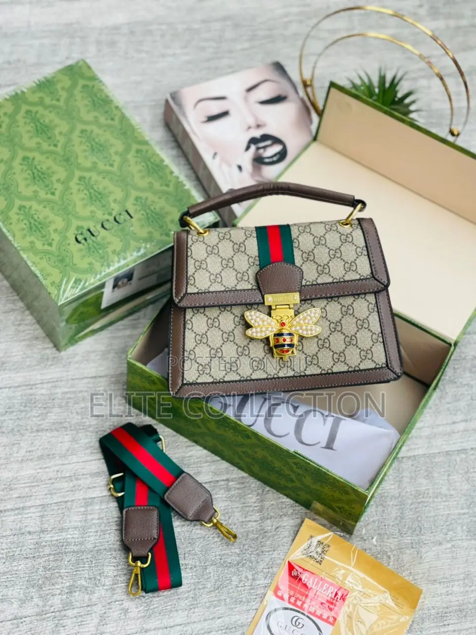 Gucci Luxury Bag Size Midi Comes in Displayed Colourtop Notch Quality