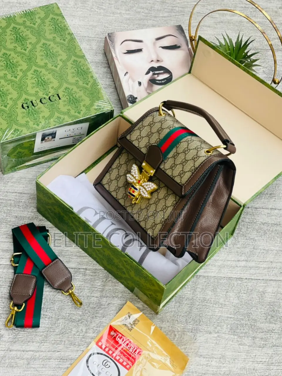 Gucci Luxury Bag Size Midi Comes in Displayed Colourtop Notch Quality