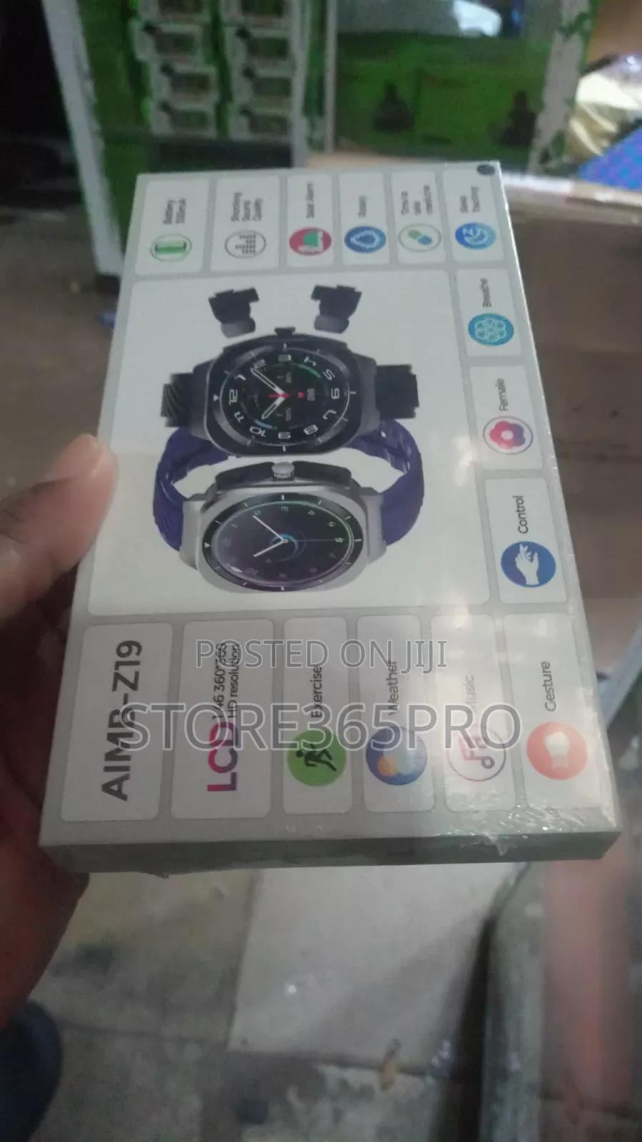 Smart Watch With in-Built Earbuds Z19