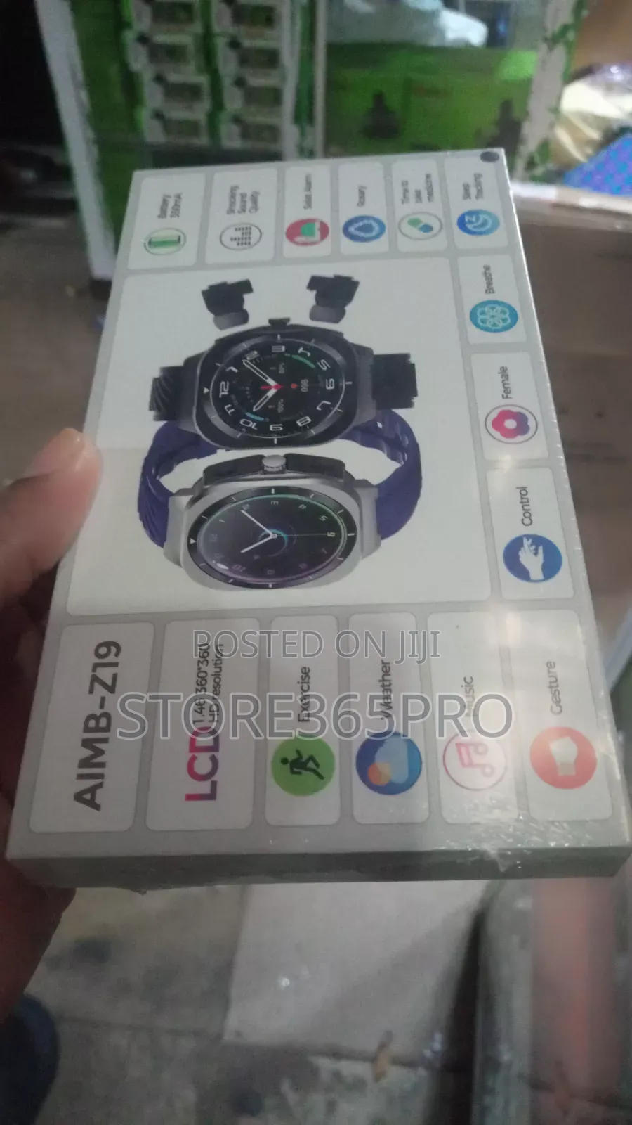 Smart Watch With in-Built Earbuds Z19