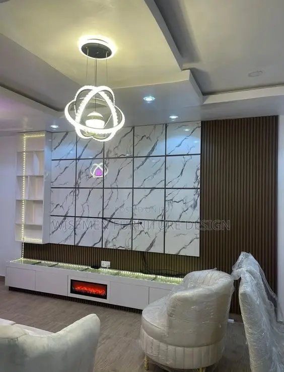 Tv Console With Fire Place Space