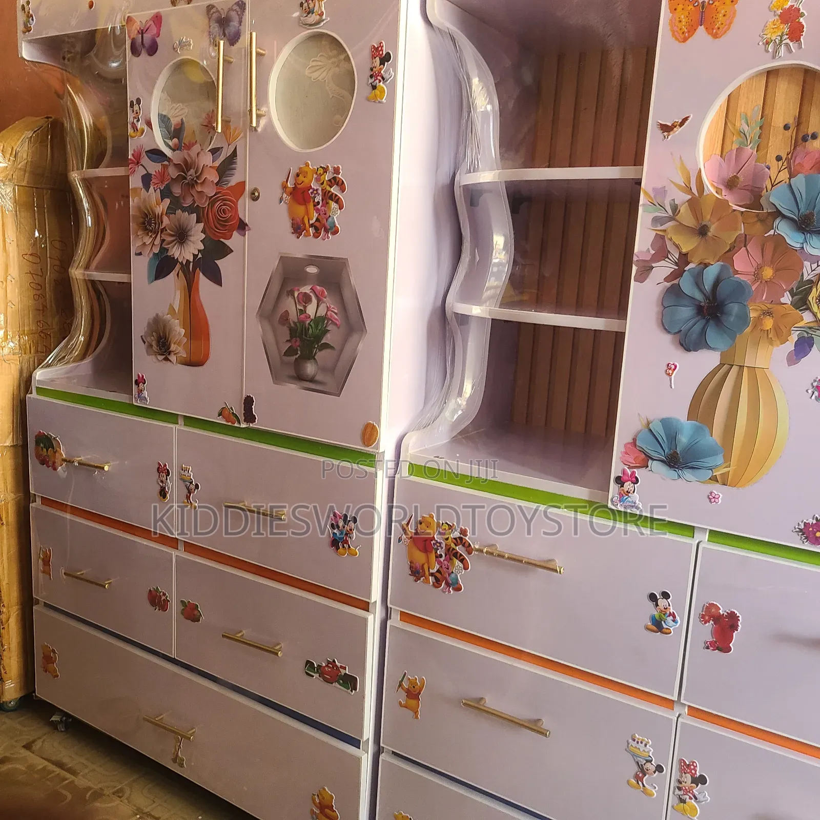 Baby Wooden Wardrobe With Drawers