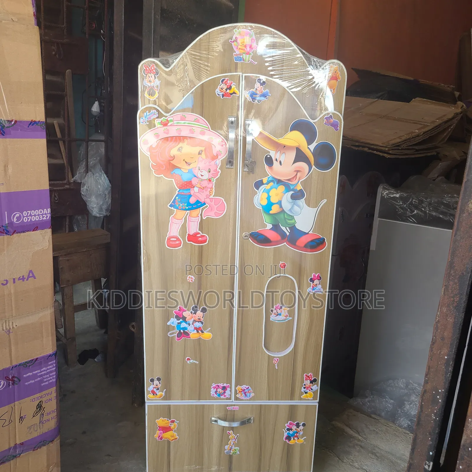 Baby Wooden Wardrobe With Drawers