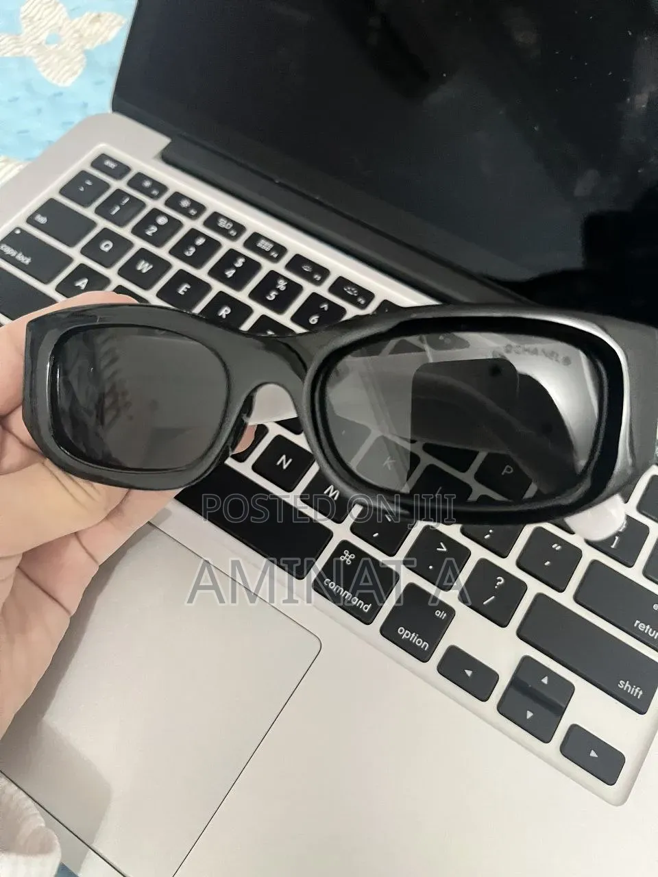 Black Pink Oval Chanel Sunglasses With Chanel Full Box (23000)