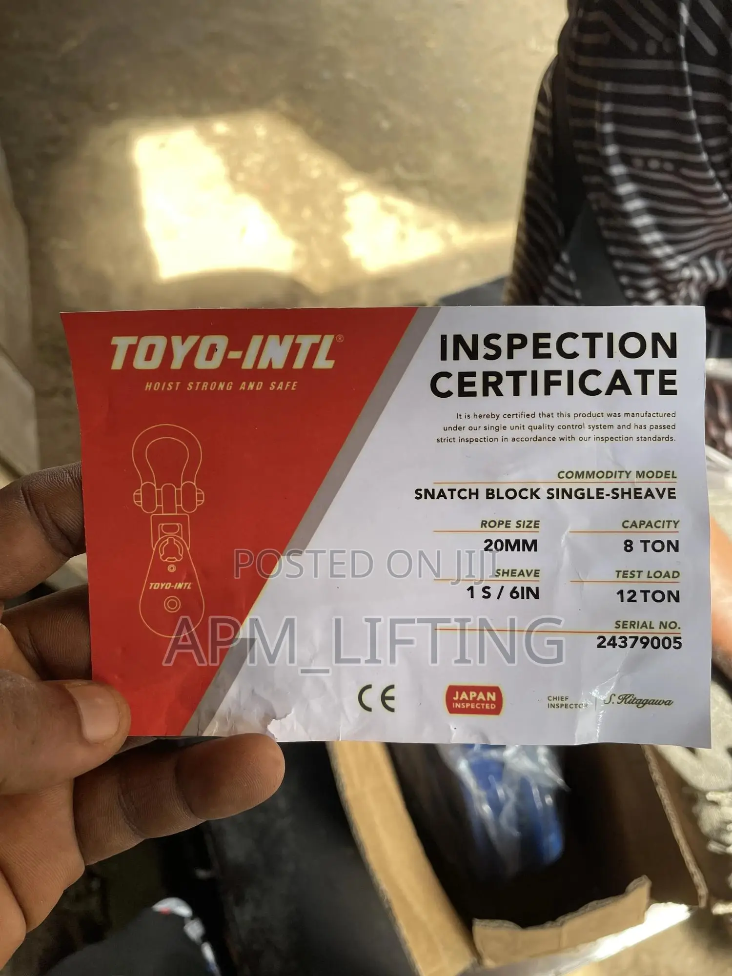Heavy Duty 8ton Toyo-Intl Snatch Block Single-Sheeve