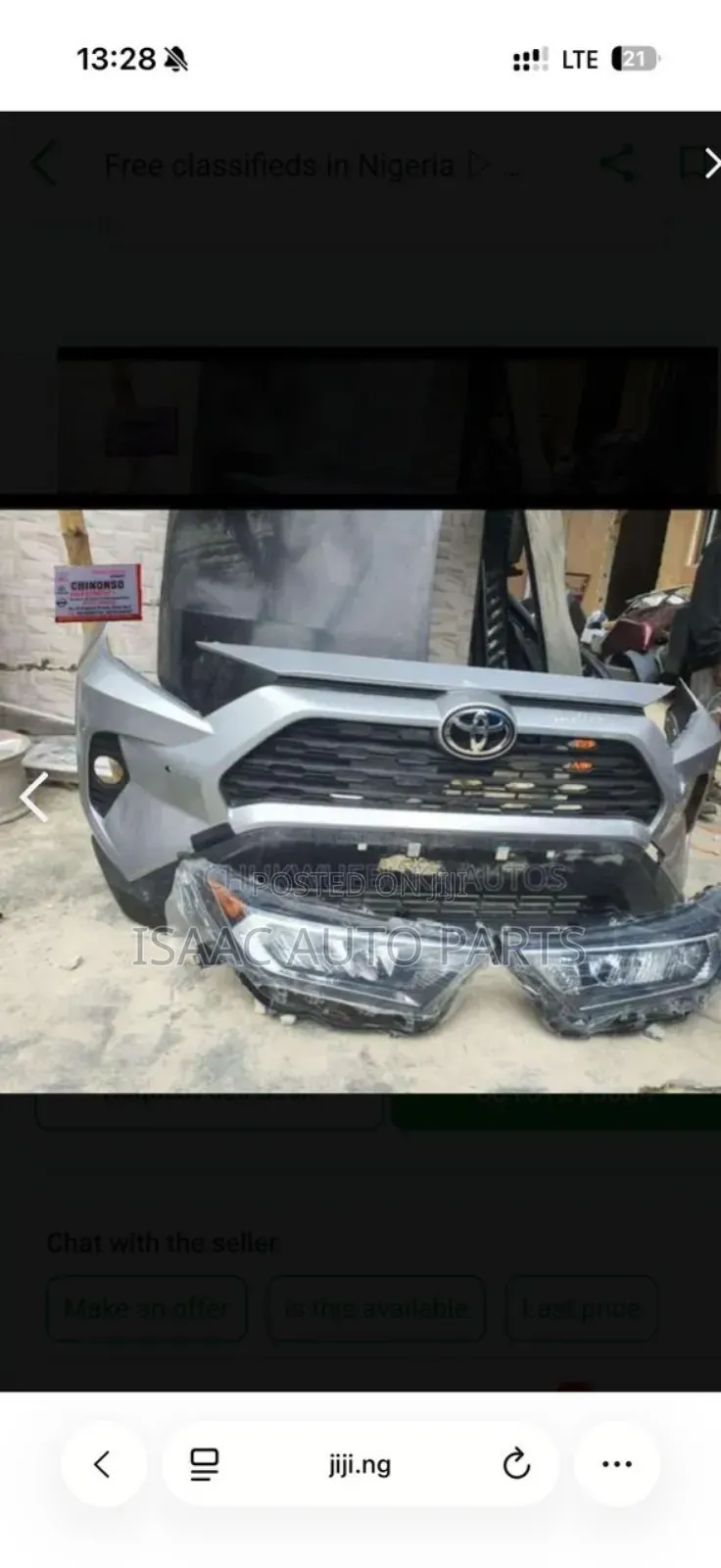 Complete Bumper and Headlight Rav4 2020