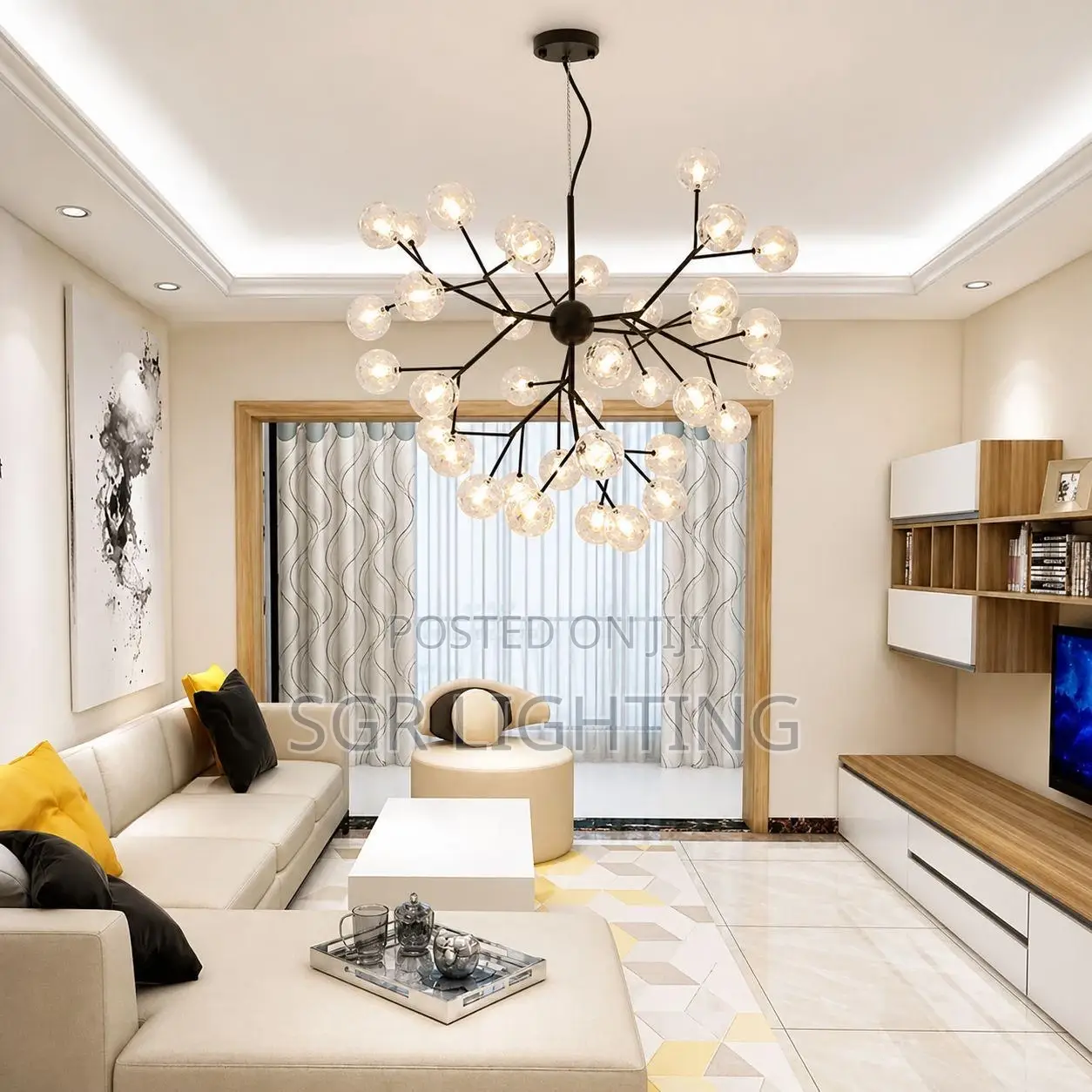 Modern Led Firefly Sputnik Chandelier Light Stylish Tree Branch