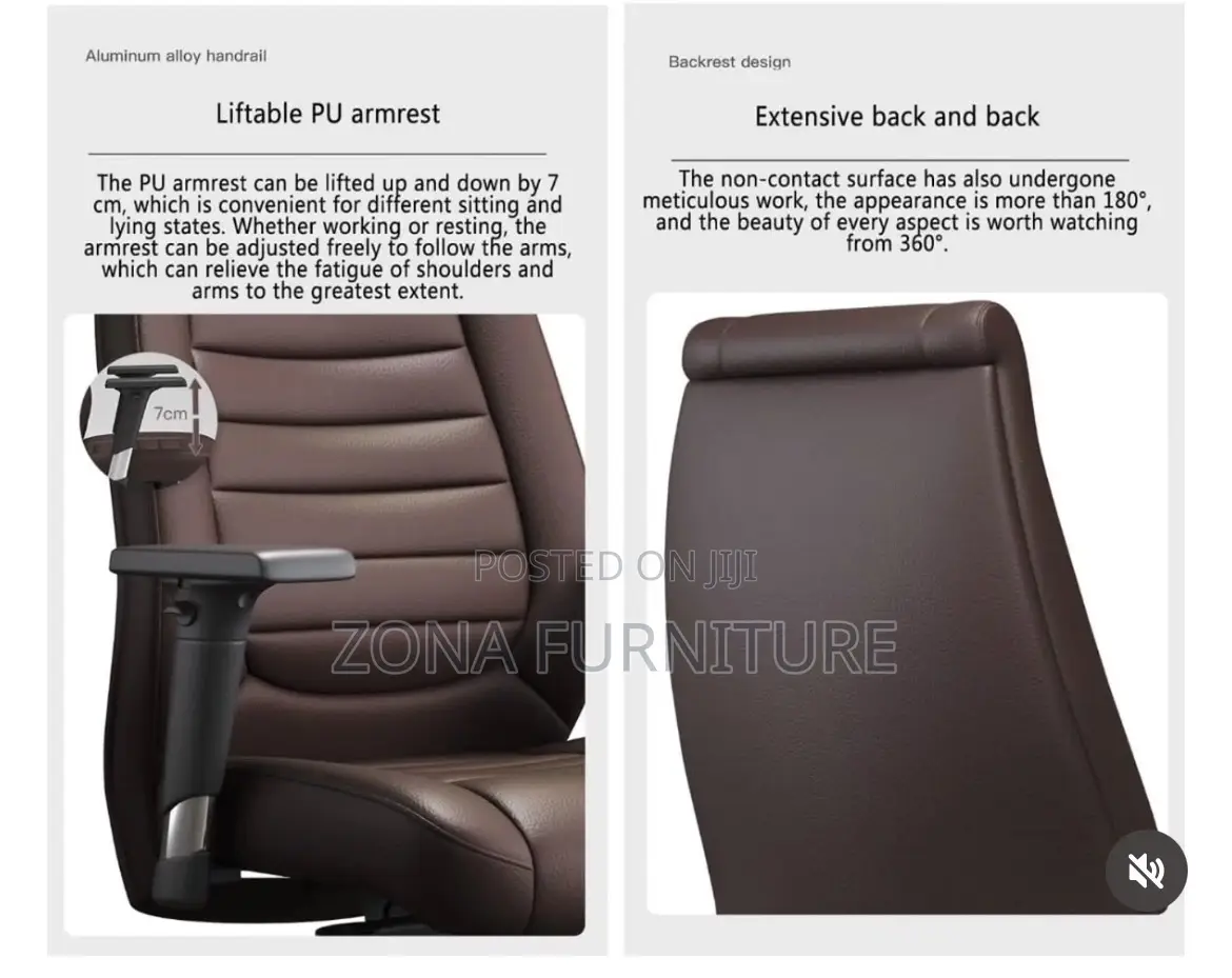 Executive Office Swivel Chair, Black, Green